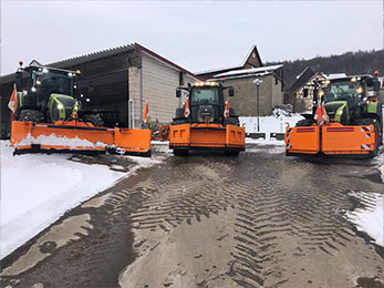 Flächenschneeschieber für Unimogs, Radlader und Traktoren